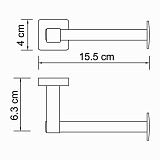 Держатель туалетной бумаги Wasserkraft Lippe K-6596