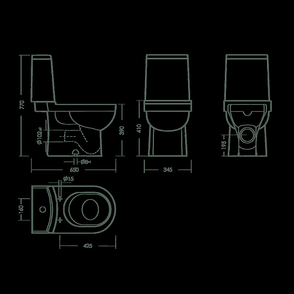Унитаз-компакт Sanita Luxe Next  Slim NXTSLCC01150622