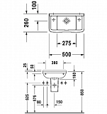 Раковина Duravit Starck 3 0751500000