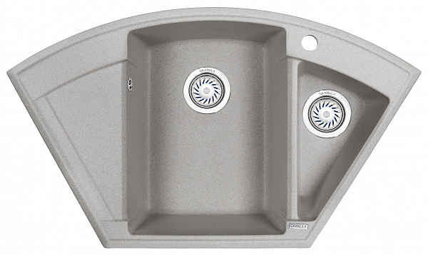 Мойка кухонная Granula многоугольная кварц 9001, БАЗАЛЬТ