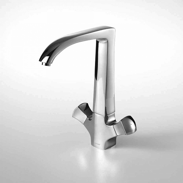 Смеситель для кухни Bravat Whirlpool высокий излив F778112C