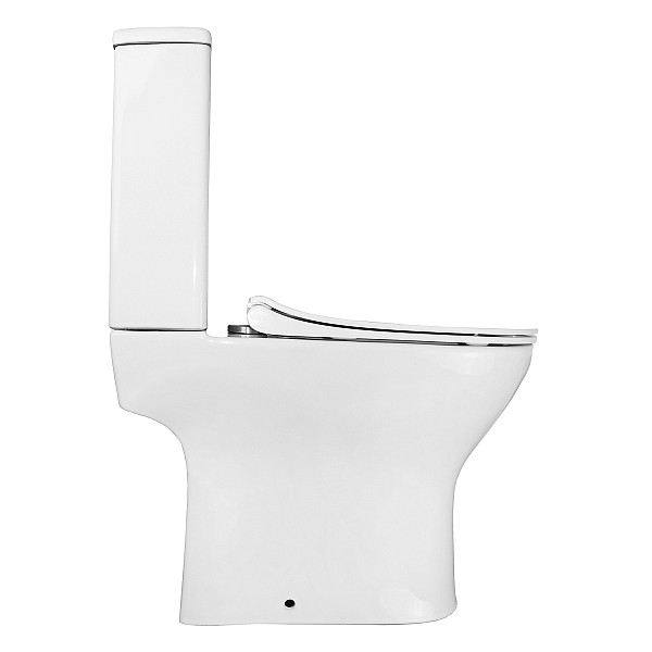 Унитаз-компакт Azario Mist 385х610х800 напольный, безободковый, с быстросъемным сиденьем микролифт (AZ-45)