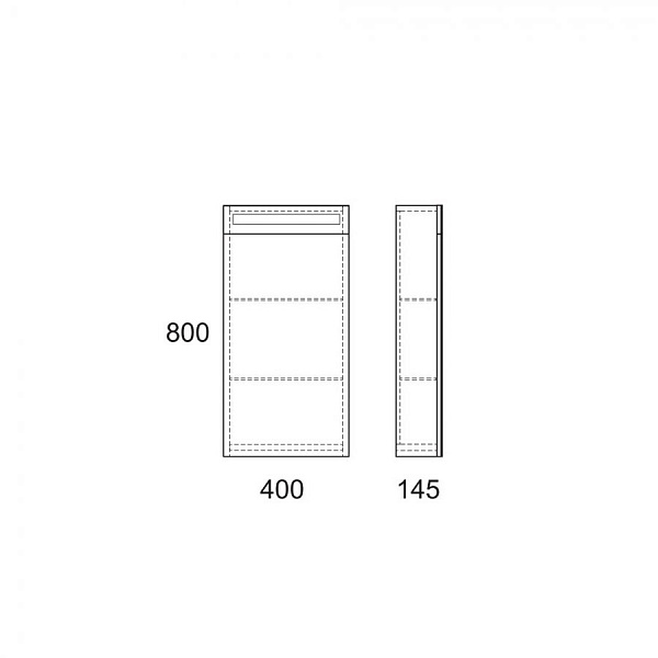 Зеркальный шкаф Runn 40 с LED подсветкой