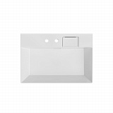 Раковина Kerama Marazzi LOGICA мебельная\подвесная с двумя отверстиями 70, белая глянцевая