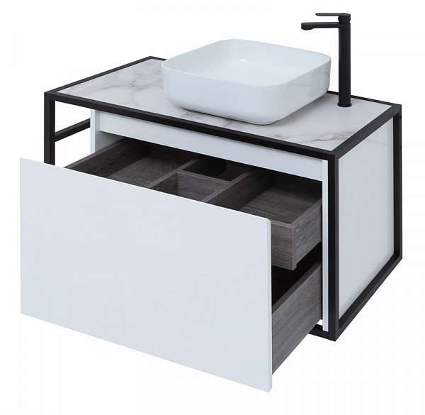 Тумба под раковину Aquanet Nova Lite Loft 90 R белый 00261651