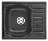 Мойка кухонная Granula квадратная кварц 5801, ЧЁРНЫЙ