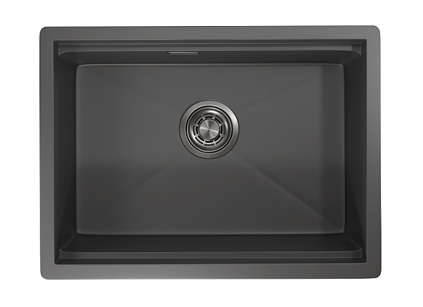 KS-6045U, ГРАФИТ МАТОВЫЙ, стальная кухонная мойка KITCHEN SPACE