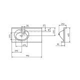 Раковина под тумбу Акватон - ОТЕЛЬ 3/100 левая с навесами 1A70073NOT01L