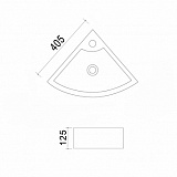Раковина Azario 40,5 х40,5х12,5 угловая, белая (AZ-41196)