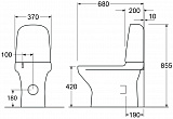 Унитаз напольный Gustavsberg Estetic Hygienic Flush GB1183002R1231G безободковый, сиденье с микролифтом