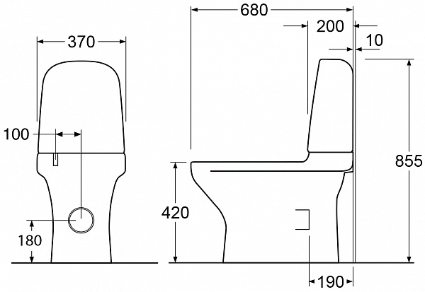 Унитаз напольный Gustavsberg Estetic Hygienic Flush GB1183002R1231G безободковый, сиденье с микролифтом