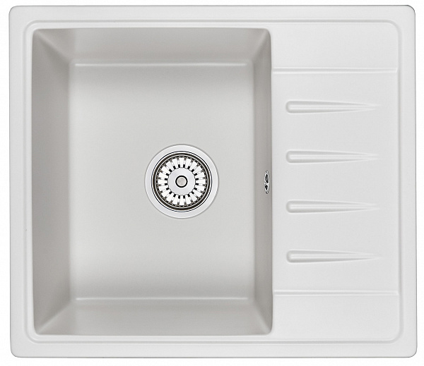 Мойка кухонная Granula прямоугольная кварц 5803, БЕЛЫЙ