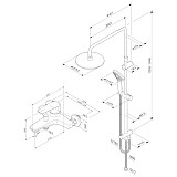 F42890A14 Gem набор 2в1: см-ль д/ванны/душа, верхний душ d 220 мм, ручн.душ 110 мм, 1 ф-ция, душевая
