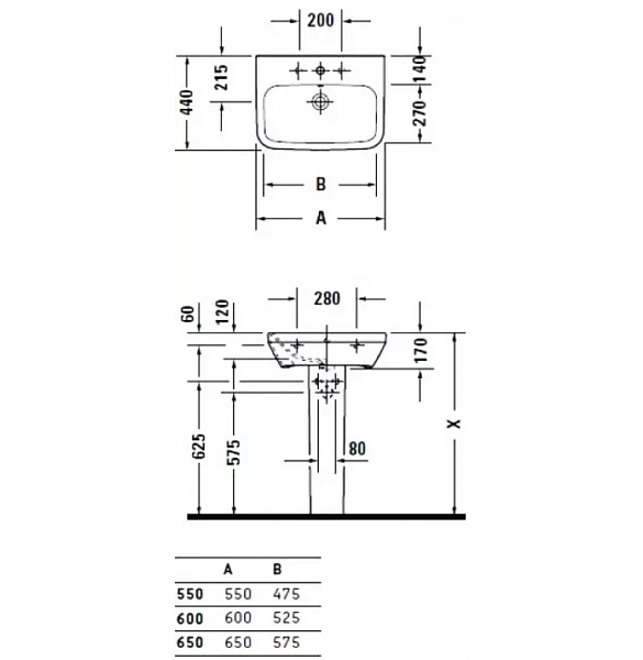 Раковина Duravit DuraStyle 2319650000