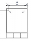 Зеркало Акватон Йорк 60x85 1A173702YO010 со светильником