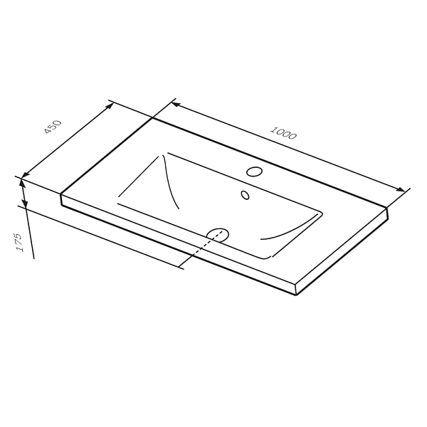M85AWCC1002WG X-Joy, Раковина мебельная, керамическая, 100 см, встроенная, цвет: белый, глянец