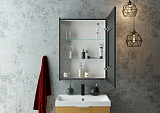 Зеркало-шкаф Континент"Mirror Box black Led" 600х800
