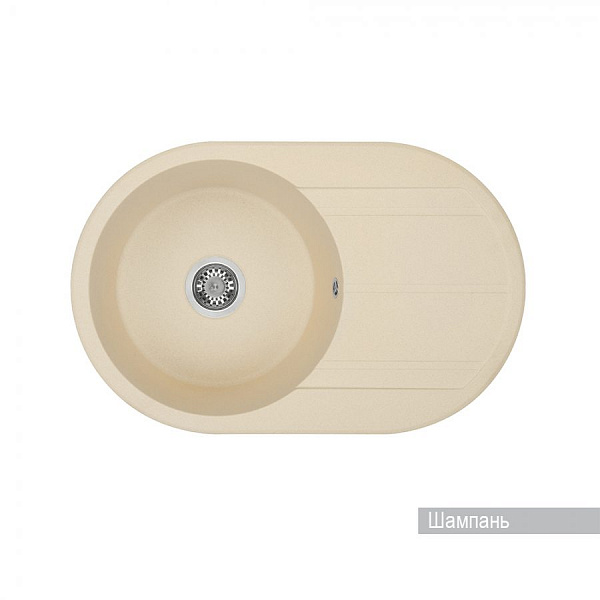 Мойка для кухни Aquaton Амира круглая с крылом шампань 1A712932AI290