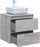 Тумба под раковину Aquanet Nova Lite 60 дуб белый (2 ящика) 00287874