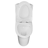 Унитаз моноблок Azario Luna напольный, горизонтальный слив, сиденье дюропласт микролифт 