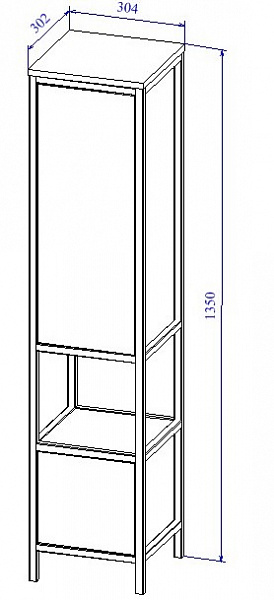 Пенал напольный Cersanit Botanique 30 см  63016