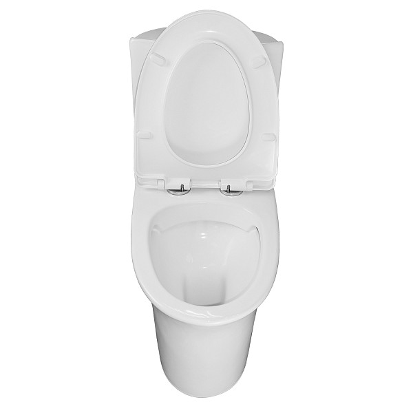 Унитаз моноблок Azario Luna напольный, горизонтальный слив, сиденье дюропласт микролифт 