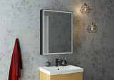 Зеркало-шкаф Континент"Mirror Box black Led" 600х800