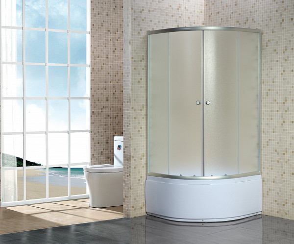 Душ. уголок NG-005-14 (800х800х1950) высокий поддон стекло МАТОВОЕ 2 места