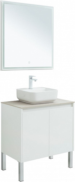 Мебель для ванной Aquanet Nova Lite 75 белый глянец (2 дверцы) 00302535