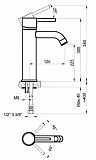 Смеситель для раковины высокий AZARIO TASCO, хром (AZ-15164551)
