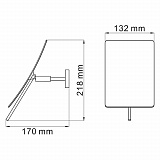 Зеркало с 3-х кратным увеличением Wasserkraft K-1001BLACK