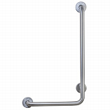 Поручень угловой левый  для людей с ограниченными возможностями, матовый.