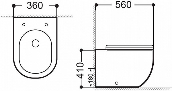 Биде напольное Aquanet Cetus 2.0 B1 LX-1831 Cetus 2.0 B1