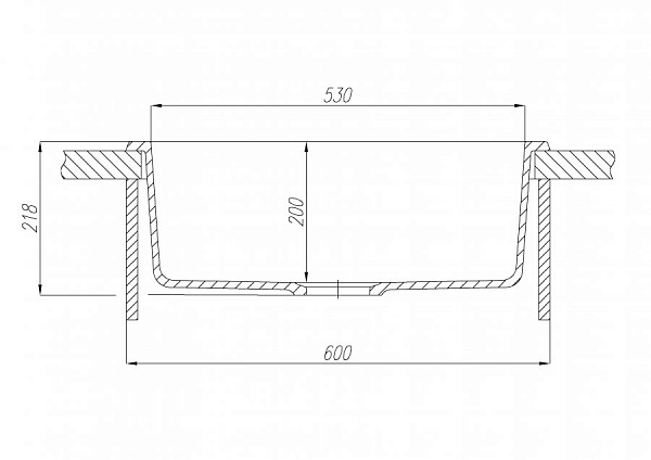 Мойка для кухни Aquaton Делия 60 прямоугольная графит 1A715232LD210