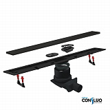 Душевой лоток Pestan Confluo Frameless Line 650 Black Glass