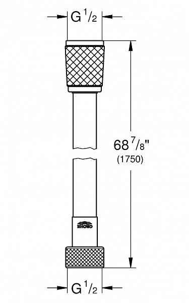 Душевой шланг GROHE Relexaflex 45992001 175 см хром