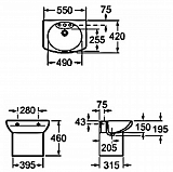 Раковина Roca Dama Senso Compacto 55x42 327513000