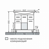 Тумба под раковину Эльбрус 80 Санта 201115