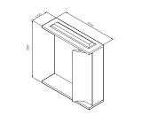 M80MPR0651WG Like, зеркало, частично-зеркальный шкаф, правый, 65 см, с подсветкой, белый, глянец, шт