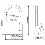 Смеситель для кухни Wasserkraft Vils 5607
