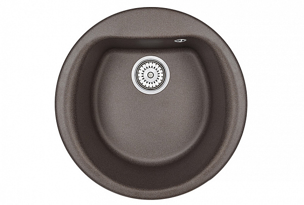 Мойка кухонная Granula круглая кварц 5101, ЭСПРЕССО
