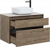 Тумба под раковину Aquanet Nova Lite 90 дуб рустикальный (2 ящика) 00249518