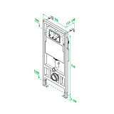 Инсталляция рамная для подвесного унитаза, Neofix, IDDIS, NEO0000I32