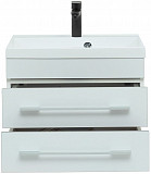 Тумба под раковину Aquanet Верона 58 белый (подвесная 2 ящика) 00176667