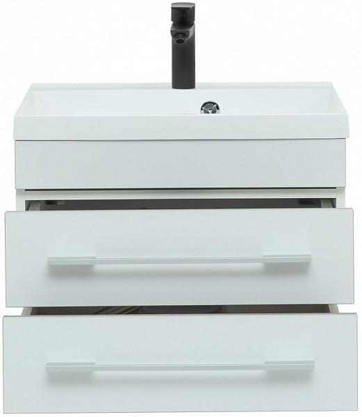 Тумба под раковину Aquanet Верона 58 белый (подвесная 2 ящика) 00176667