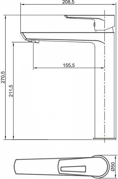 Смеситель для раковины Aquanet Logic AF320-11С AF320-11С