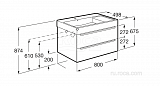 Тумба под раковину Roca Inspira 80 с раковиной 851076403
