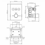 Термостатический смеситель для ванны и душа Wasserkraft  Neime 1944 Thermo