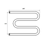 Полотенцесушитель водяной Point PN37556 500x600 М-образный (1"), хром