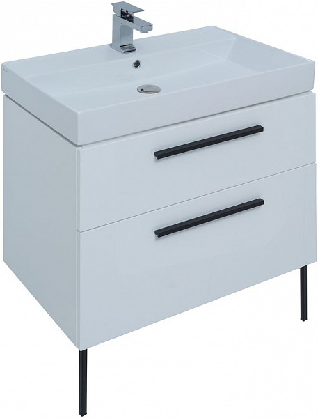 Тумба под раковину Aquanet Nova 75 белый (2 ящика) 00242262